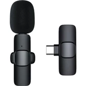 K9 Kablosuz Yaka Mikrofonu Mini Taşınabilir Mikrofon Typ-c - 1