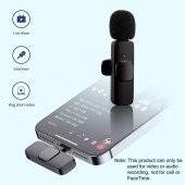 2 Adet Kablosuz Yaka Mikrofonu Typ-c 2'li Mini Mikrofon K9 - 4