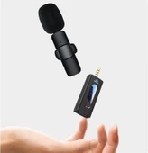 K35 Kablosuz Yaka Mikrofonu Aux Girişli Mini Taşınabilir Mikrofon - 5
