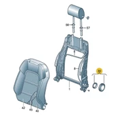Audi A3 2009-2012 Ön Koltuk Yatırma Ayar Makarası Siyah 8P4881671 - 3
