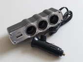 ÇAKMAK ÇOKLAYICI 3LÜ USB GİRİŞLİ 12V ANAHTARLI ÇAKMAK ŞARJ ADAPTÖRÜ ÇOK AMAÇLI (Çakmak Soketi) - 2