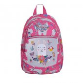 Anaokulu Pembe Hello Lama Çanta + Suluk - Anaokulu Çantası - Kız Kreş Çantası - Kız Çantası - 2