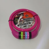 Rengarenk Şifreli Motor ve  Bisiklet Teker Kilidi Pembe 12mm-80 cm Şifreli Kilit Su Geçirmez ve Paslanmaz thumbnail 1