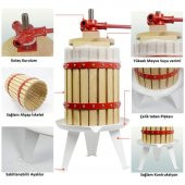 Fenglin FP 18 Ahşap Meyve Sıkma Presi 18 Lt - 3