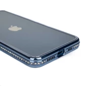 Gpack Apple iPhone 12 Pro Max Kılıf Kamera Korumalı Taşlı Mina Silikon - 2