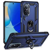 Gpack Huawei Nova 9 SE Kılıf Vega Sert Silikon Tank Standlı Yüzüklü MıknatıslıNano - 5