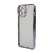 Gpack Apple iPhone 12 Pro Max Kılıf Kamera Korumalı Taşlı Mina Silikon - 7