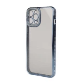Gpack Apple iPhone 12 Pro Max Kılıf Kamera Korumalı Taşlı Mina Silikon - 6