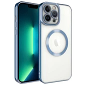 Gpack Apple iPhone 13 Pro Kılıf Magsafe Wireless Şarj Özellikli Setro Renkli Silikon - 5
