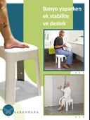 Saban Tabure Sağlam Plastik Kırılmaya Dayanıklı Bahçe, Balkon ,Banyo Beyaz - 8