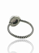 925 Gümüş El Üretimi Otantik Minimal Doğal Beyaz Opal Taş Yüzük - 3