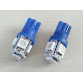 T10 DİPSİZ LED AMPUL (5 ÇİPLİ) MAVİ 12V (2ADET FİYATI) T10 PARK, SİNYAL, PLAKA, GERİ VİTES AMPULU - 4
