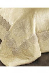 Albeno Nakışlı Kadife Çift Kişilik Yatak Örtüsü Cappucino thumbnail 6