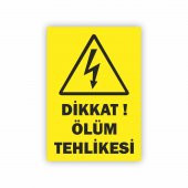 ÖLÜM TEHLİKE LEVHASI METAL 15CMX20CM - 1