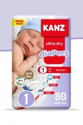 Kanz Unisex Bebek Bezi 1 Numara Yenidoğan 80 Adet - 1