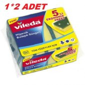 Vileda VİLEDA Yeşil Sünger Düz 5li 2 Lİ PAKET - 1