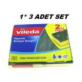 Vileda Vileda Antibakteriyal 1 + 1 Yeşil Düz Sünger 3 lü SET - 1