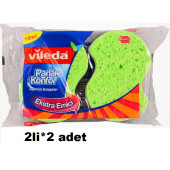 Vileda Viskoz Parlak Sünger 2X 2li OLUKLU - 1