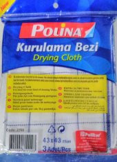 Polina POLİNA KURULAMA BEZİ 43X43CM 3LÜ PAKET İÇİ - 2
