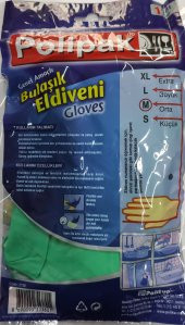 Polipak POLİPAK BULAŞIK ELDİVENİ 8-8,5 MEDIUM   YEŞİL RENK - 2