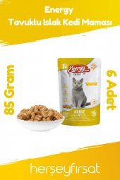Energy Tavuklu Islak Kedi Maması 85 Gram-6 Adet - 2
