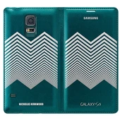 Samsung Galaxy S5 Nicholas Kırkwood Flip Wallet Orjinal Kılıf Mavi Beyaz EF-WG900RKEGWW thumbnail 1
