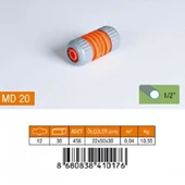 1/2" LÜX HORTUM EKİ PLASTİK MD20 - 1