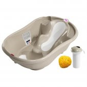OkBaby Onda Evol Banyo Küveti & Splash Bebek Duşu & Doğal Banyo Süngeri No.10 / Gri - 1