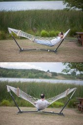 Grand Wolf GW-1954 Çift kişlikli Ayarlı Metal Taşınabilir Hamak thumbnail 1