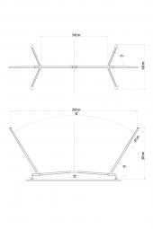 Grand Wolf GW-1954 Çift kişlikli Ayarlı Metal Taşınabilir Hamak thumbnail 8