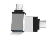 S-link SL-TAOTG25 Gümüş Metal Gövde Usb F to Micro Usb m Otg Çevirici - 1