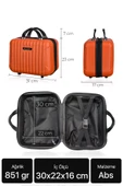 Polo Sky Class Unisex Turuncu Makyaj Çantası El Valizi - 6