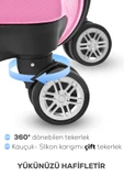Polo&Sky Spring Model Pembe Renk Büyük Boy Valiz Bavul - 4