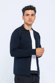 Erkek Klasik Yaka Çok Cepli Düğmeli Triko Rahat Spor Hırka - 10