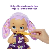 My Garden Baby Tavşan Bebeğimin Diş Bakımı Zamanı HGC12 bebek (30 cm), 3 aksesuar ve 2'si 1 arada giysi, Mor bere, 2 yaş ve üzeri - 3