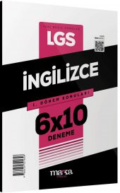 2023 LGS 1.Dönem Konuları İngilizce 6 Deneme Marka Yayınları - 2