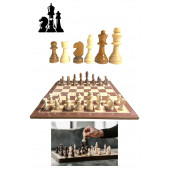 Ahşap Satranç Takımı Turnuva Boyu - 3