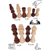 Ahşap Satranç Takımı Turnuva Boyu - 5
