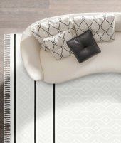 Malta Krem Siyah Halı 33405A - 1