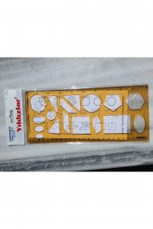Cetvel 30 Cm, Geometrik Şablon Cetveli 24 Cm, Daire Şablonu Büyük 24 Cm, Gönye 11 Cm - 3