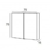 Denko More 80 cm Aynalı Banyo Dolabı Üst Modülü - 3