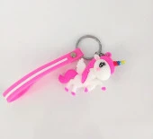 Unicorn Anahtarlıklar Kadın Sevimli Çizgi Film Bebeği Araba Anahtarlık Çanta Süsü thumbnail 1