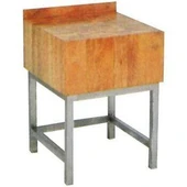 Tahta Et Kesme Kütüğü Fırınlanmış Gürgen Kasap Masası - 1