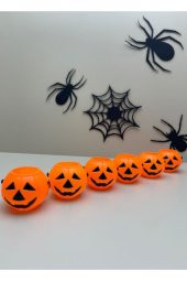 Beysüs Cadılar Bayramı Halloween Balkabağı Mini Şeker Kovası 6 Lı - 2