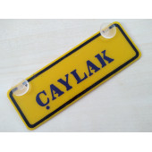 DEKOR SARI PLAKA - ÇAYLAK (22x7,5cm) vantuzlu Pleksi (Dekor Levha) DEKOR PLAKA - 1