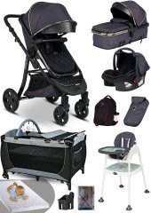 Ekonomi Paket 10 İn 1 Baby Home 985 Travel Sistem Bebek Arabası 560 Oyun Parkı Yatak Beşik 1450 Mama Sandalyesi - 2