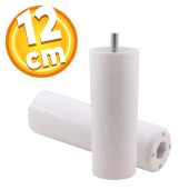 Mobilya Kanepe Koltuk Baza Yükseltme Yükseltici M8 Civatalı Incediş Destek Ayağı Ayakları Beyaz 12cm - 1
