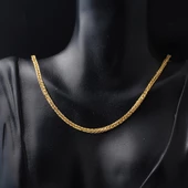 Meridyen 14 Ayar Altın Zincir - 50cm thumbnail 4