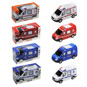 4 Adet Pilli Oyuncak Araba - Polis. Jandarma. Ambulans. İtafiye - 3
