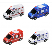 4 Adet Pilli Oyuncak Araba - Polis. Jandarma. Ambulans. İtafiye - 4